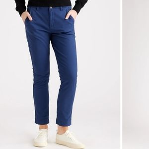 Quince Dark Gray & Black & Navy Cotton Girlfriend Chino Pants